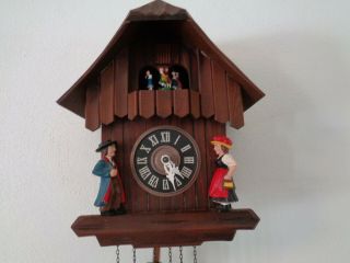 Black Forest REGULA Musical Dancers Cuckoo Clock West Germany 3