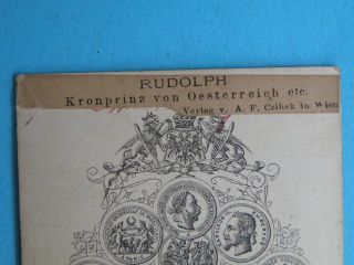 Austria,  Photo Photo Cabinet,  Rudolf,  Crown Prince of Austria (1858 - 1889) KuK 6