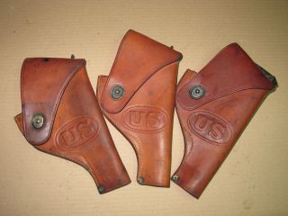 Us S&w Victory Revolver Holster.  38 Special Model 10 Brown Leather Mrt