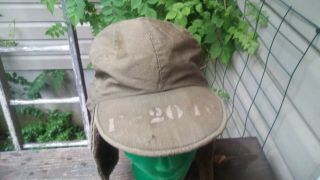 Vtg 50s M1951 Korean War M - Q1 Pile Lined Field Cap Hat Winter Us Army