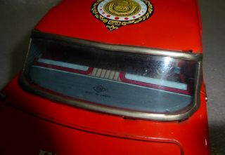 Vintage toy T.  N.  Fire chief car friction no.  one.  Made in Japan in the 1950s 10