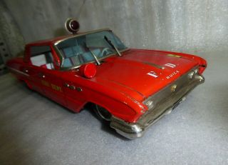 Vintage toy T.  N.  Fire chief car friction no.  one.  Made in Japan in the 1950s 12