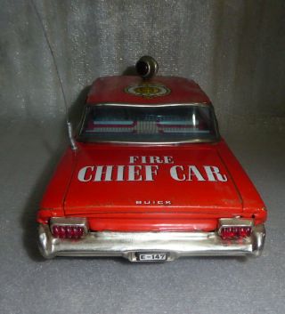 Vintage toy T.  N.  Fire chief car friction no.  one.  Made in Japan in the 1950s 7