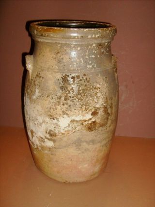 1800 ' s STONEWARE CROCK BENTON,  ARKANSAS WITH ADVERTISING DEALER 4