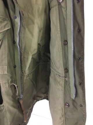 Vintage US Army M - 1951 Jacket Shell Field Coat Olive Green Small Long Pre Owned 10