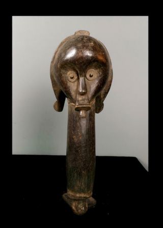 Old Tribal Fang Reliquary Head Figure - Gabon