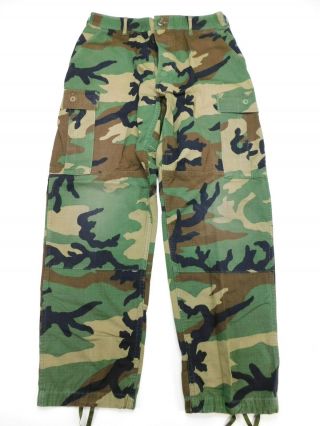 Us Military Hot Weather Nylon/cotton Ripstop Bdu Camo Pants Trousers M Medium R