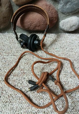 R - 14 Signal Corps Us Army Receiver Headset Headphones Wwii Head Set R14