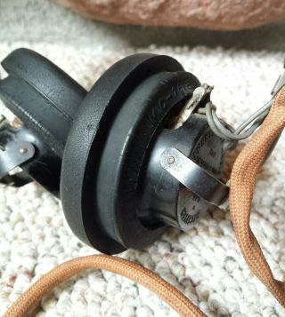 R - 14 SIGNAL CORPS US ARMY RECEIVER HEADSET HEADPHONES WWII HEAD SET R14 8