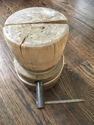 Vintage Antique Wooden Adjustible Hat Block Form Hand Made 6 8