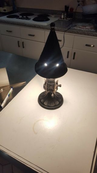 Arts And Crafts Cottage Tudor 1920s Small Table Lamp cast wrought iron 4