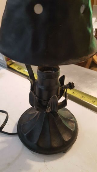 Arts And Crafts Cottage Tudor 1920s Small Table Lamp cast wrought iron 5