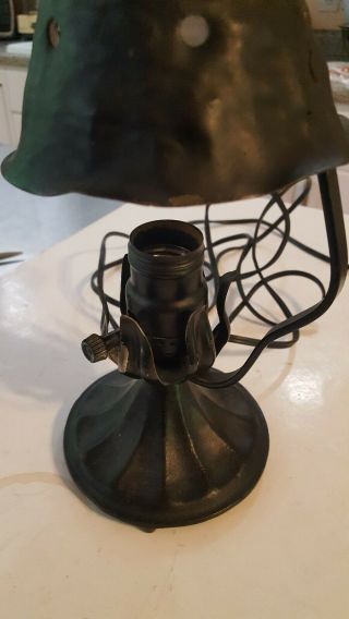 Arts And Crafts Cottage Tudor 1920s Small Table Lamp cast wrought iron 6