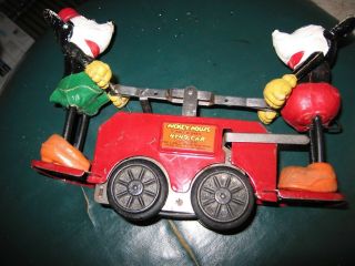 Lionel Mickey Mouse hand car,  prewar Walt Disney old toy windup, 2