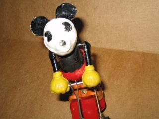 Lionel Mickey Mouse hand car,  prewar Walt Disney old toy windup, 8