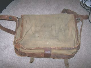 WW 1 rare US Army ID ' ed musette type bag,  321St MG Battalion,  Company C 4