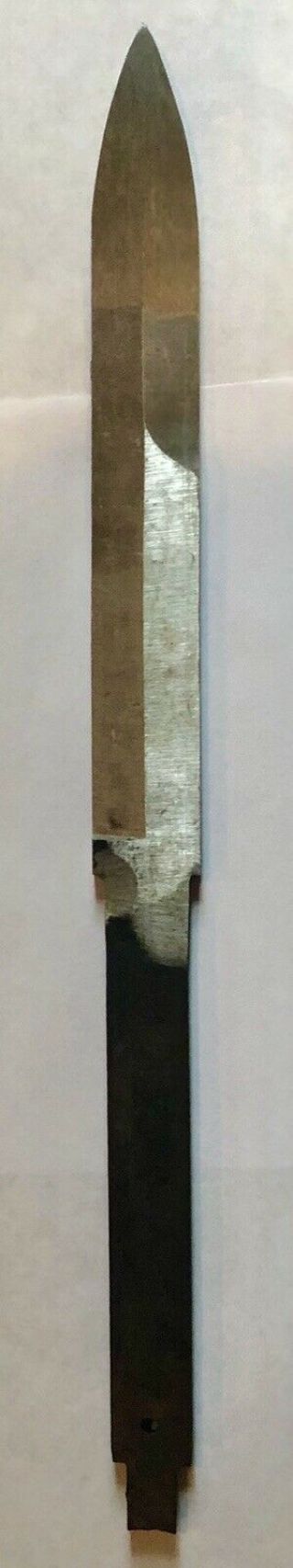 Rare? Wwii Early Production Prototype M3 Fighting Knife Blade Only Us Army