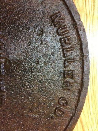 MUELLER CO.  Cast Iron Lids From Water Meter Decatur Illinois Rust Patina 10