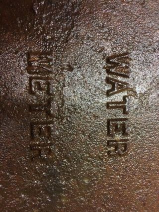 MUELLER CO.  Cast Iron Lids From Water Meter Decatur Illinois Rust Patina 12