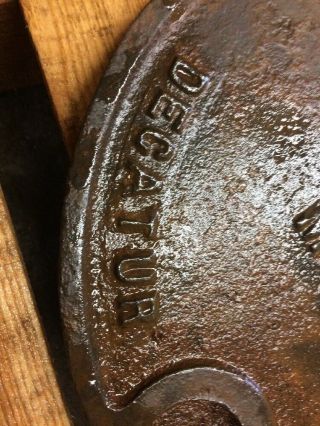 MUELLER CO.  Cast Iron Lids From Water Meter Decatur Illinois Rust Patina 5