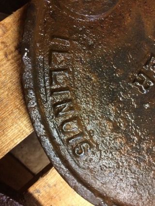 MUELLER CO.  Cast Iron Lids From Water Meter Decatur Illinois Rust Patina 6