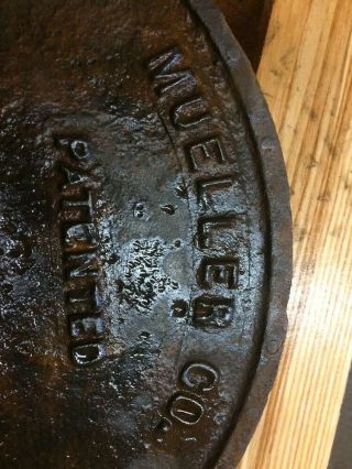 MUELLER CO.  Cast Iron Lids From Water Meter Decatur Illinois Rust Patina 9