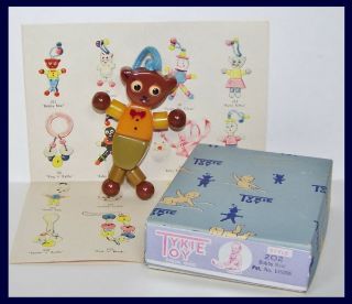 Vintage Bakelite Tykie Toy Bobby Bear Style 202