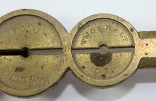 Pre - 1855 Antique J.  Allender Gold Coin Scale & Counterfeit Detector 11