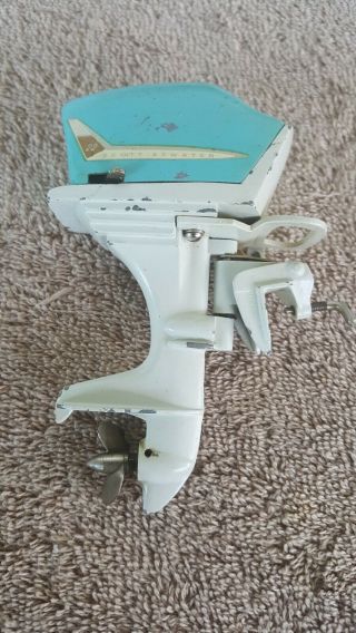 Extremely Rare K&o Scott Atwater Light Blue 1958 Cyclone Toy Outboard Motor 22hp