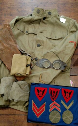 Wwi 343rd Infantry Uniform Group - Identified