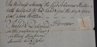 1803 Herkimer York Document Land Deed Rev War Vets Kaufman Kelller Van Slyck 3