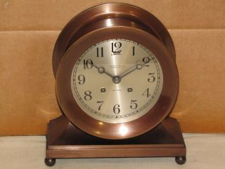 CHELSEA ANTIQUE SHIPS BELL CLOCK COMMODORE MODEL 6 IN DIAL 1924 2