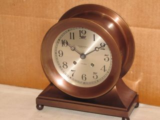 CHELSEA ANTIQUE SHIPS BELL CLOCK COMMODORE MODEL 6 IN DIAL 1924 3