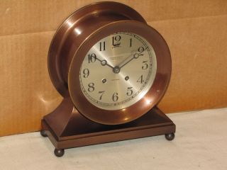 CHELSEA ANTIQUE SHIPS BELL CLOCK COMMODORE MODEL 6 IN DIAL 1924 6