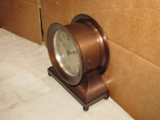 CHELSEA ANTIQUE SHIPS BELL CLOCK COMMODORE MODEL 6 IN DIAL 1924 9