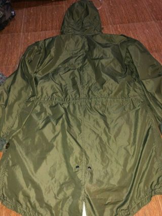 VTG M51 US ARMY M1951 FISH TAIL PARKA POPLIN SIZE MEDIUM,  Very Good 9