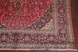 Antique Traditional Floral Persian Area Rug Oriental Hand - Knotted RED Wool 10x13 6