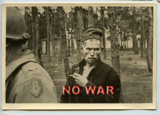 Wwii Photo Former Camp Prisoner Man After The Liberation Victim Of War