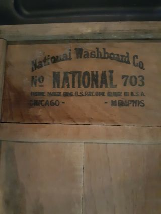 Antique Glass Zinc King Lingerie Washboard National Co.  Chicago Estate Find