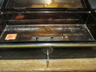 OLD CASH Box - METAL DEED SAFE Antique DOCUMENT BOX 4
