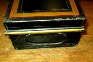 OLD CASH Box - METAL DEED SAFE Antique DOCUMENT BOX 6