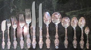 Lily Whiting/gorham Huge 162pc Sterling Set For 12 By 13 Accross W/6 Servers