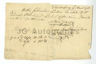 18th Century Connecticut Revolutionary War Era Signed By Member Of Hale Family