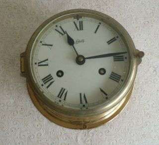 Vintage Brass Case Schatz Wall Clock Made In Germany