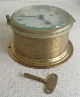 Vintage Brass case Schatz Wall Clock made in Germany 3