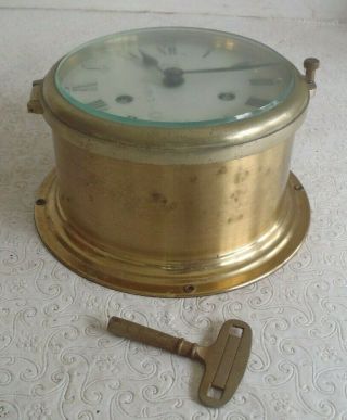 Vintage Brass case Schatz Wall Clock made in Germany 5