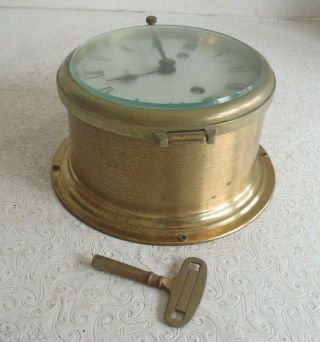 Vintage Brass case Schatz Wall Clock made in Germany 6