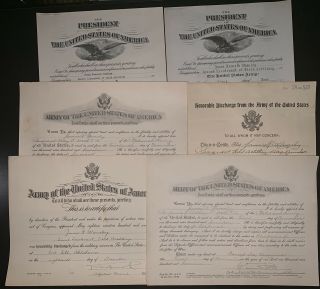 Wwi Discharge Promotion Documents 313th Field Artillery Regiment 80th Division