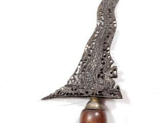 2 Antique Madura Magic Kris Swords Javanese Indonesian Art Naga Dragon and Snake 10