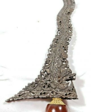 2 Antique Madura Magic Kris Swords Javanese Indonesian Art Naga Dragon and Snake 5